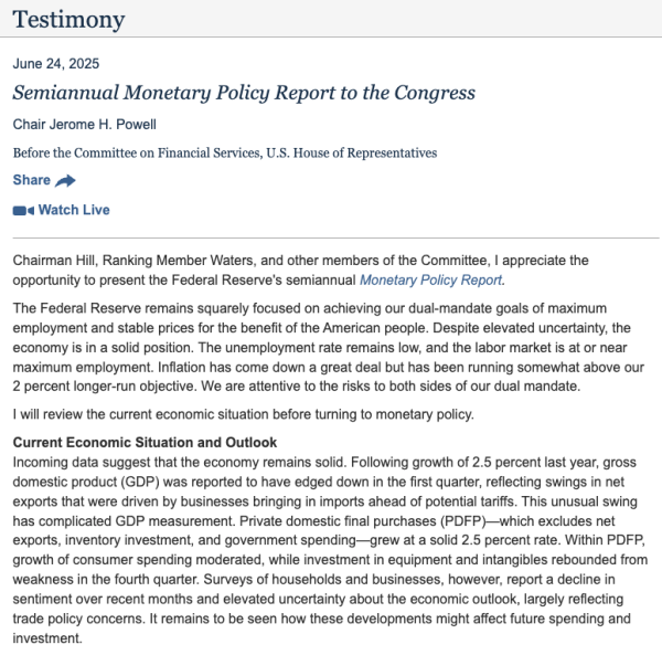 实盘配资炒股 鲍威尔重申美联储降息前将采取观望态度 待关税冲击明确展现